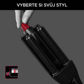 Kulma vlnkovač Rowenta x KARL LAGERFELD Waves Addict CF471LF0 černá barva
