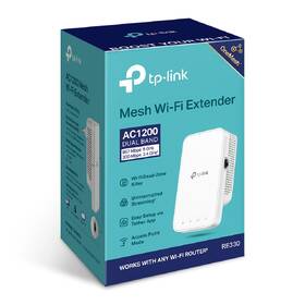 Wi-Fi extender TP-Link RE330 AC1200 bílá barva
