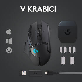 Myš Logitech G502 Lightspeed Wireless černá barva
