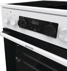 Sklokeramický sporák Gorenje GEC5C42WG bílá barva

