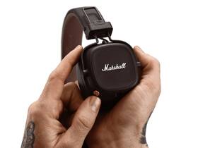 Sluchátka Marshall Major IV Bluetooth hnědá barva
