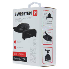 Držák na mobil Swissten S-Grip S3-CD1, do CD mechaniky černá barva
