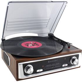 Gramofon Soundmaster PL196H stříbrná barva
