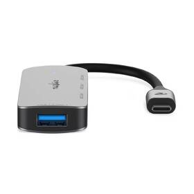 USB Hub Nedis USB-C/4×USB šedá barva
