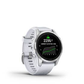 Chytré hodinky Garmin epix Pro (Gen 2) Glass - 42 mm - Silver / Whitestone Silicone Band + Topo Czech PRO voucher 
