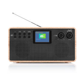 Radiopřijímač s DAB+ JVC RA-E731B-DAB černá barva
