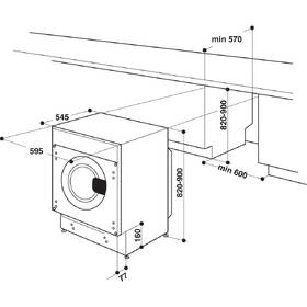 Vestavná pračka se sušičkou Whirlpool BI WDWG 861484 EU bílá barva
