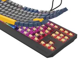 Klávesnice Genesis THOR 230, TKL, RGB, Outemu Panda, US layout, šedo-modrá, černá 
