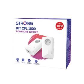 Síťový rozvod LAN po 230V Strong CPL 1000 Duo FR V2 bílá barva
