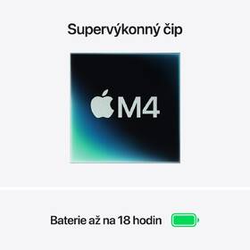 Notebook Apple 13" M4 10× GPU, 24GB, 512GB - blankytně modrý CZ 
