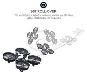 Mini Dron JJR/C H36 2.4G 4 kanálový, 6osý gyroskop šedá barva
