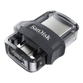 USB Flash SanDisk Dual m3.0 256GB OTG MicroUSB/USB 3.0 černá barva

