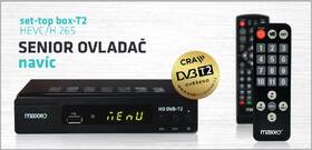 Set-top box Maxxo STB T2 + senior ovladač černá barva
