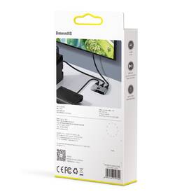 HDMI rozbočovač Baseus Matrix HDMI Splitter 2v1/1v2 šedá barva
