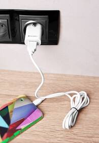Nabíječka do sítě GoGEN ACH 100, 1x USB, 1A černá barva
