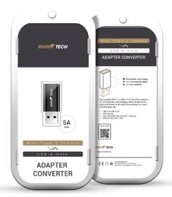 Redukce RhinoTech USB-A 3.0/USB-C černá barva
