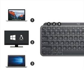 Klávesnice Logitech MX Keys Mini, US - grafitová 
