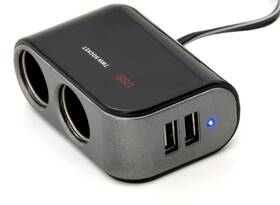 Rozdvojka Compass 07422 12/24V + 2x USB 2100mA 
