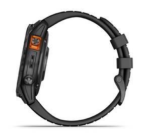 Chytré hodinky Garmin fenix 7 Pro Glass Solar - Gray / Black Silicone Band 
