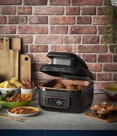 Multifunkční hrnec RUSSELL HOBBS 26520-56 SatisFry Air&Grill Multi, 5,5 l černá barva
