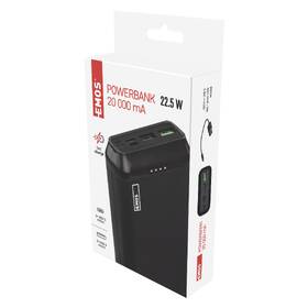 Powerbank EMOS AlphaQ2 20, 20000 mAh, 22,5 W černá barva
