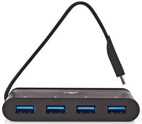 USB Hub Nedis USB-C/4×USB šedá barva

