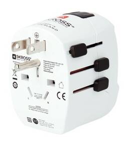 Cestovní adaptér SKROSS univerzální, 2x USB 
