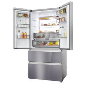 Chladnička s mrazničkou Haier HFR79F19EFGK stříbrná barva
