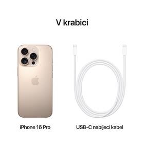 Mobilní telefon Apple 128 GB pouštní titan 
