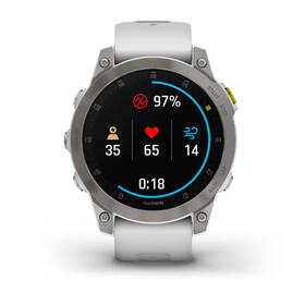 GPS hodinky Garmin epix (Gen 2) Sapphire - Titan/White Silicone Band 
