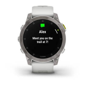 GPS hodinky Garmin epix (Gen 2) Sapphire - Titan/White Silicone Band 
