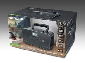 Radiopřijímač s CD MUSE M-28DG šedá barva

