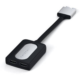 USB Hub Satechi USB-C Dual HDMI Adapter stříbrná barva
