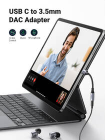 Redukce UGREEN USB-C/ 3.5mm Jack šedá barva
