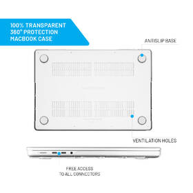 Pouzdro FIXED Pure pro Apple MacBook Air 15,3“ (2023/2024/2025) průhledná
