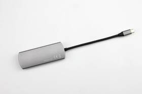 USB Hub FIXED Hliníkový HUB 6IN1 s rozhraním USB-C stříbrná barva
