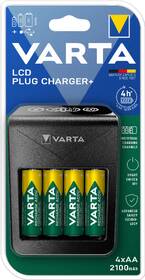 Nabíječka Varta LCD Plug Charger+ 4x AA 2100mAh 
