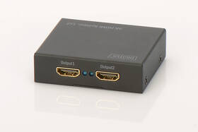HDMI rozbočovač Digitus 1x2, podpora 4K černá barva
