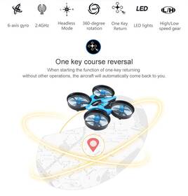 Mini Dron JJR/C H36 2.4G 4 kanálový, 6osý gyroskop šedá barva
