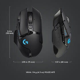 Myš Logitech G502 Lightspeed Wireless černá barva
