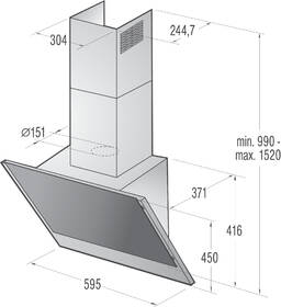 Odsavač par Gorenje WHI641E6XGW bílá barva
