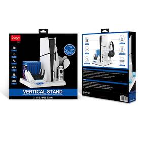 Dokovací stanice iPega P5S028 s chlazením pro PS5/PS5 Slim bílá barva
