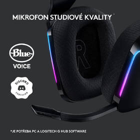 Headset Logitech G733 Lightspeed Wireless RGB černá barva
