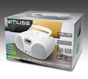 Radiopřijímač DAB+/CD MUSE M-208DBW bílá barva
