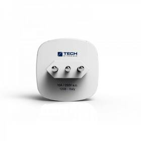 Cestovní adaptér TECH TBU-931 pro Itálii bílá barva
