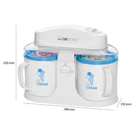 Zmrzlinovač Clatronic ICM 3650 bílá barva
