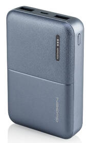 Powerbank GoGEN 10000 mAh, metalická modrá barva
