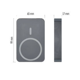 Powerbank EMOS WI 1046, 10 000 mAh, 20 W+Wireless šedá barva
