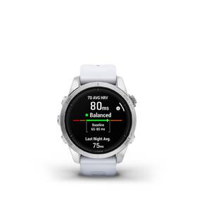 Chytré hodinky Garmin epix Pro (Gen 2) Glass - 42 mm - Silver / Whitestone Silicone Band + Topo Czech PRO voucher 

