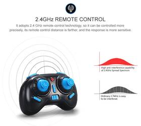 Mini Dron JJR/C H36 2.4G 4 kanálový, 6osý gyroskop šedá barva
